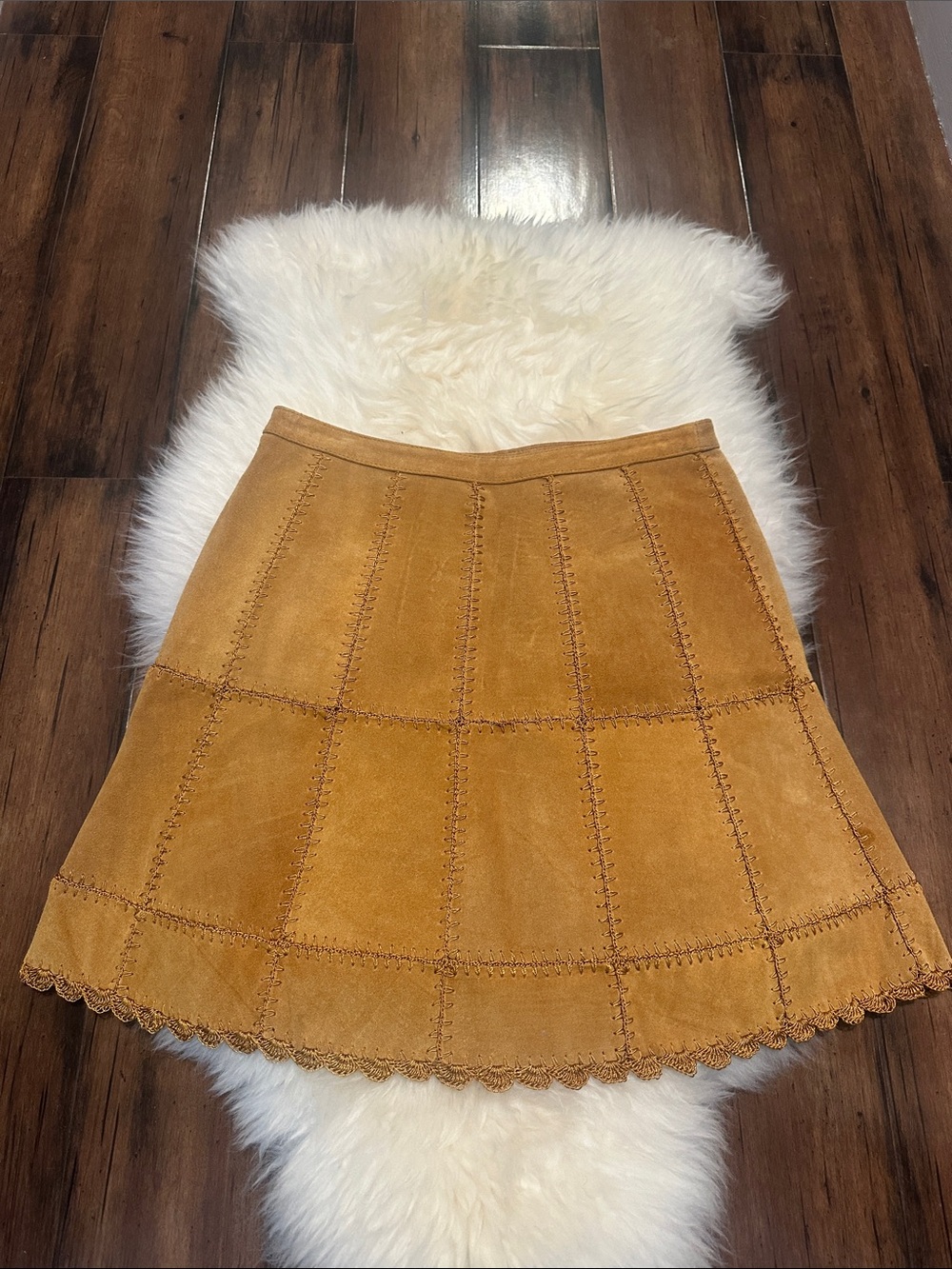 NWOT genuine suede mini skirt